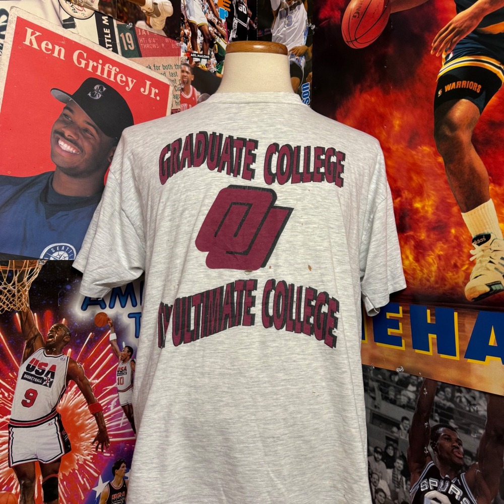 Vintage 90s University‎ of Oklahoma Sooners Graduate College T-Shirt Sz XL